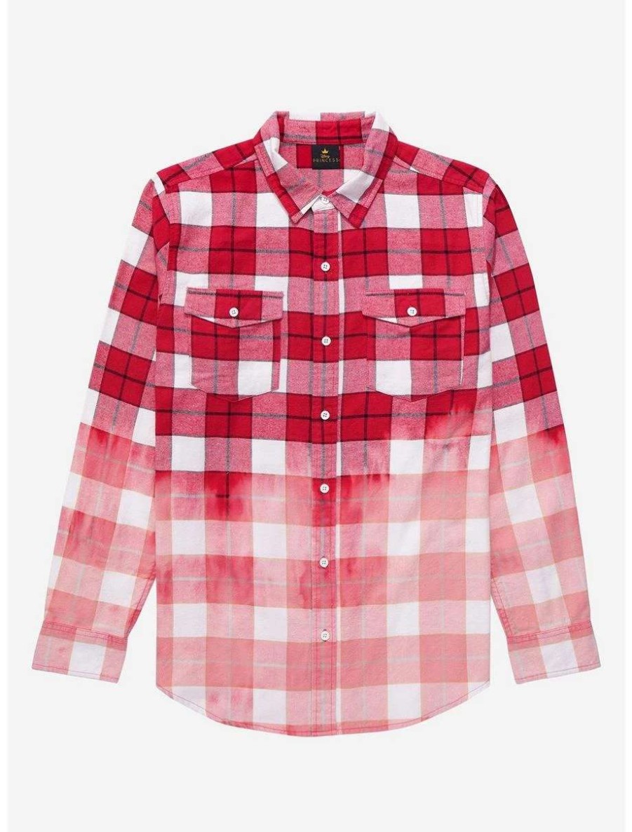 Button-Up Tops * | Disney Princess Mulan Portrait Dip-Dye Women'S Flannel Boxlunch Exclusive