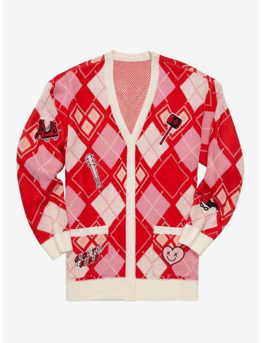 Cardigans * | Dc Comics Harley Quinn Diamond Cardigan Boxlunch Exclusive