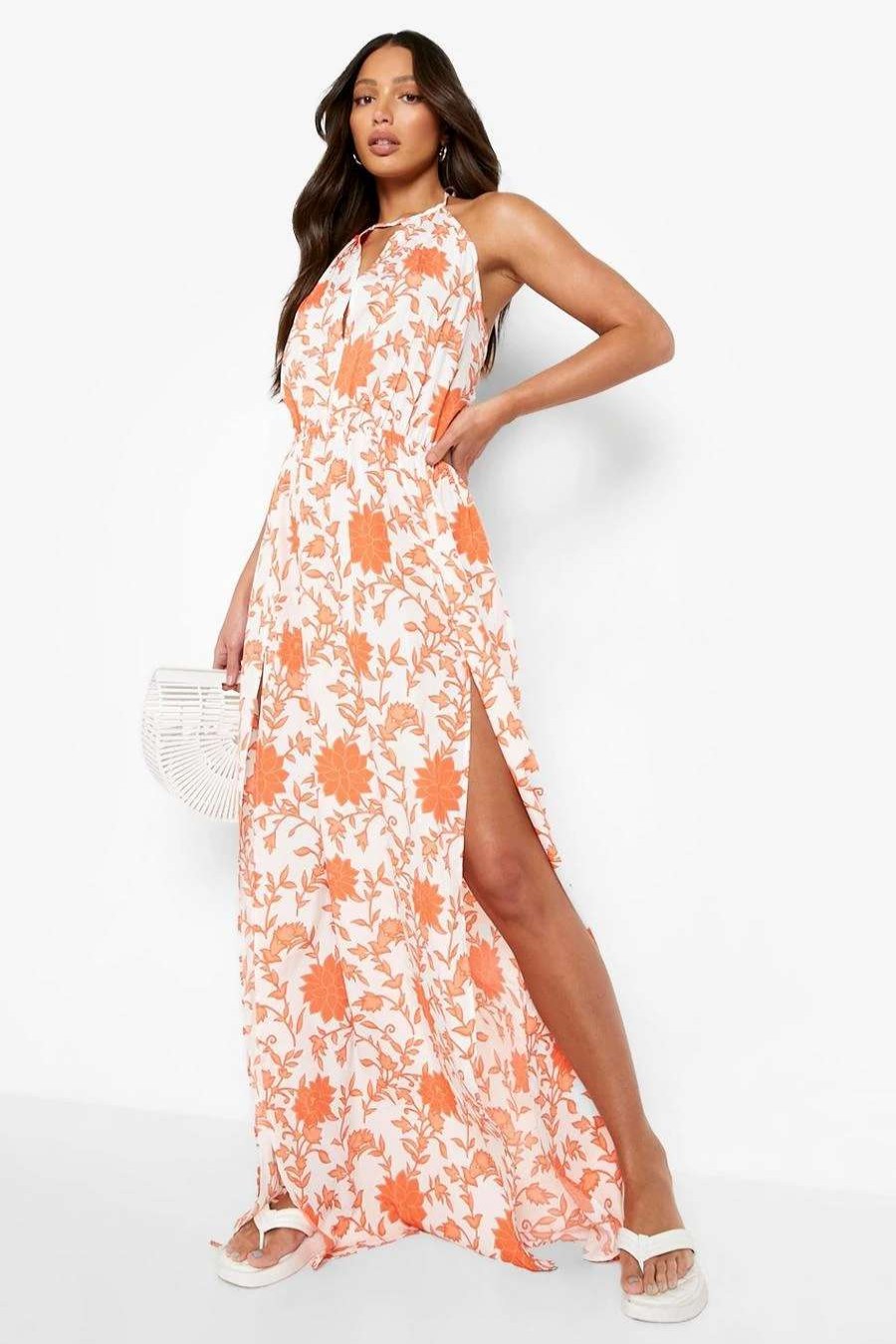 Maxi Dresses * | Tall Floral Backless Maxi Dress